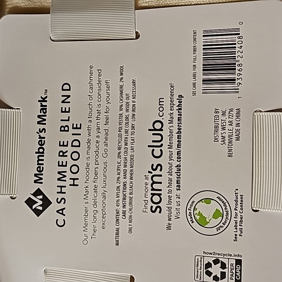 Cashmere Blend Lightweight Hoodie Super Soft! - Picture 5 of 5